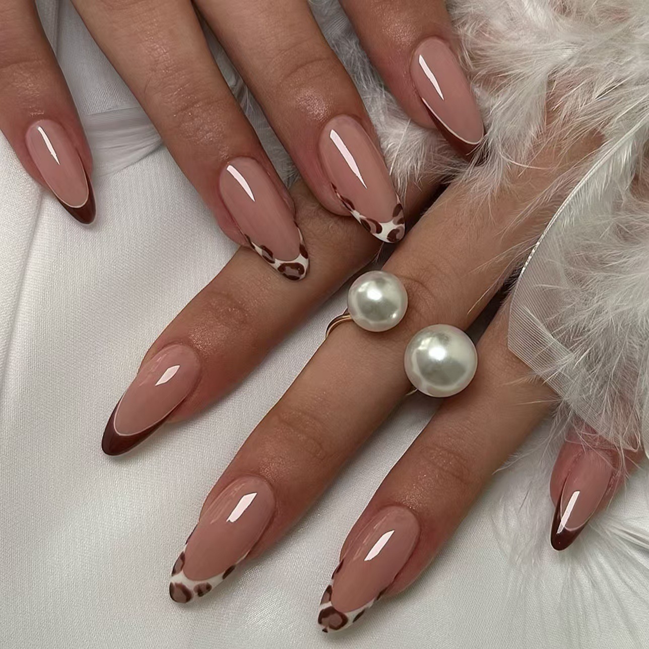 Nail Art Leopard - 24 pieces of wearing nail foreign