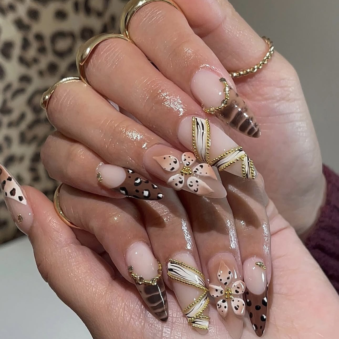 Nail Art Leopard - Wear nail autumn and winter leopard