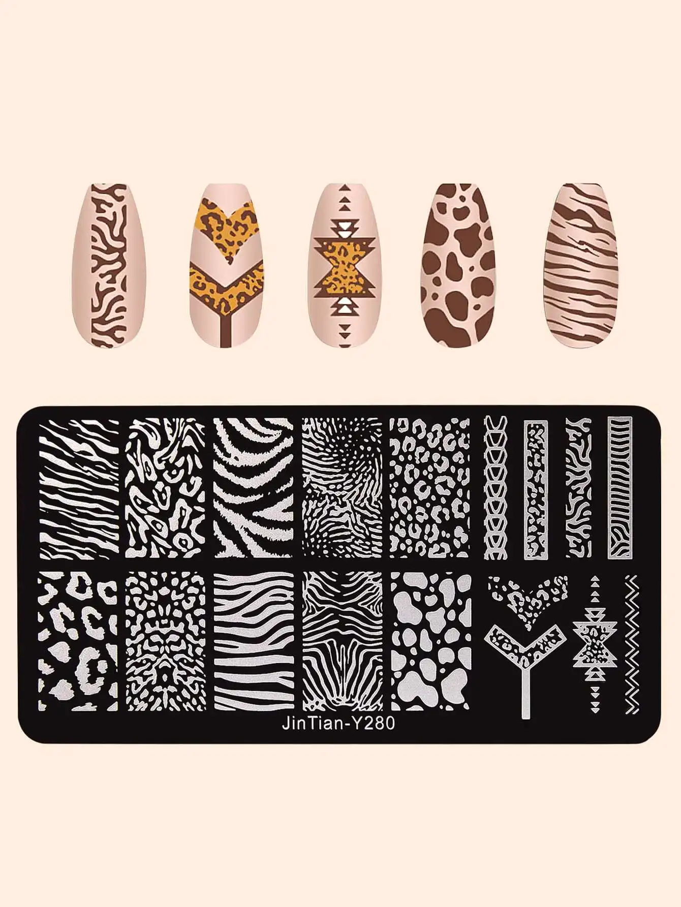 Nail Art Zebra Design - 1sheet Zebra Striped Gel Polish Design