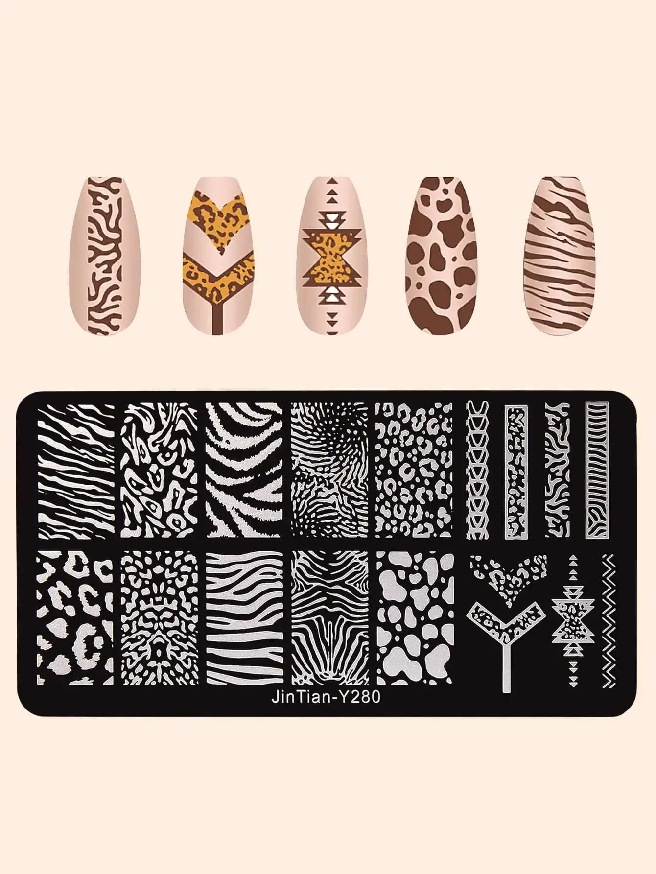 Nail Art Zebra Design - 1sheet Zebra Striped Gel Polish Design