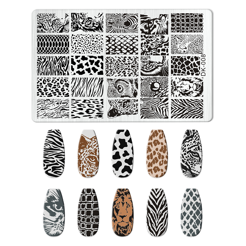 Nail Art Zebra Design - Animal Image Snake Leopard Nail Stamping