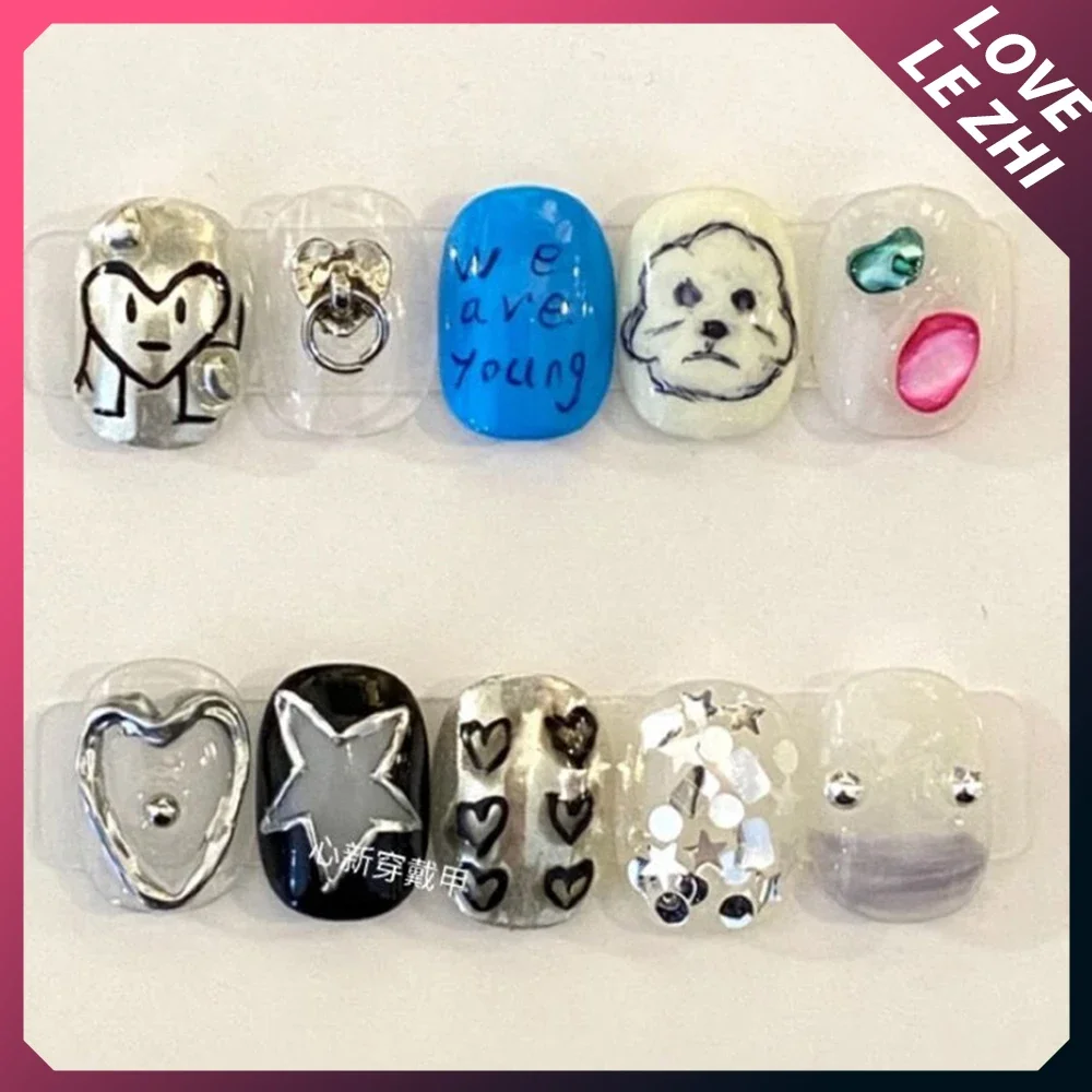 10Pcs Diy Creativity Funny Mas – Nail Art Love Bewertung und Preis