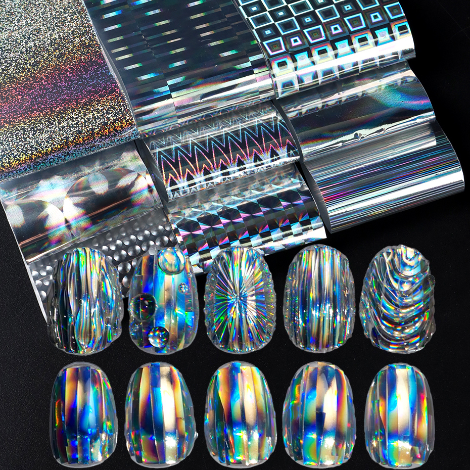 10pcs Holographic Chrome Silve – Nail Art Chrome Bewertung und Preis