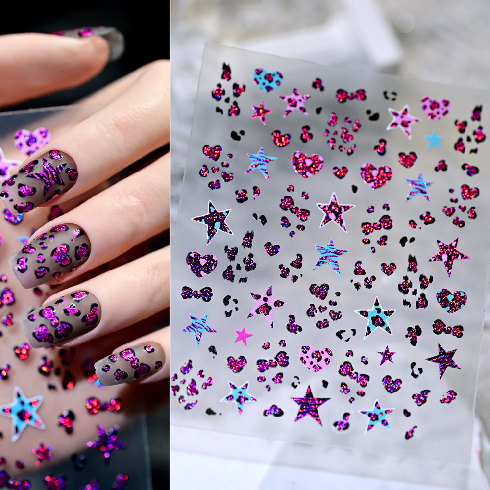 5D Leopard Print Bowknot Star  – Nail Art Zebra Design Bewertung und Preis