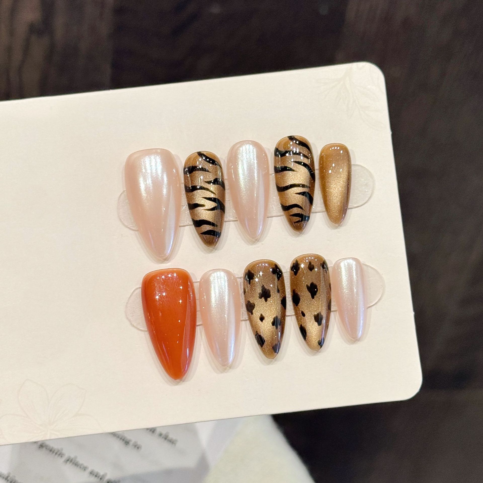 10pcs Handmade Almond Press On – Nail Art Zebra Design Bewertung und Preis