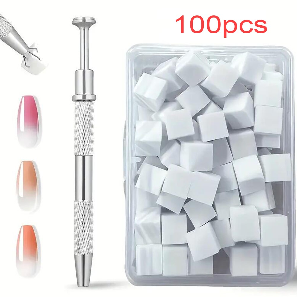 50/100Pcs White Mini Nail Spon – Nail Art Chrome Bewertung und Preis