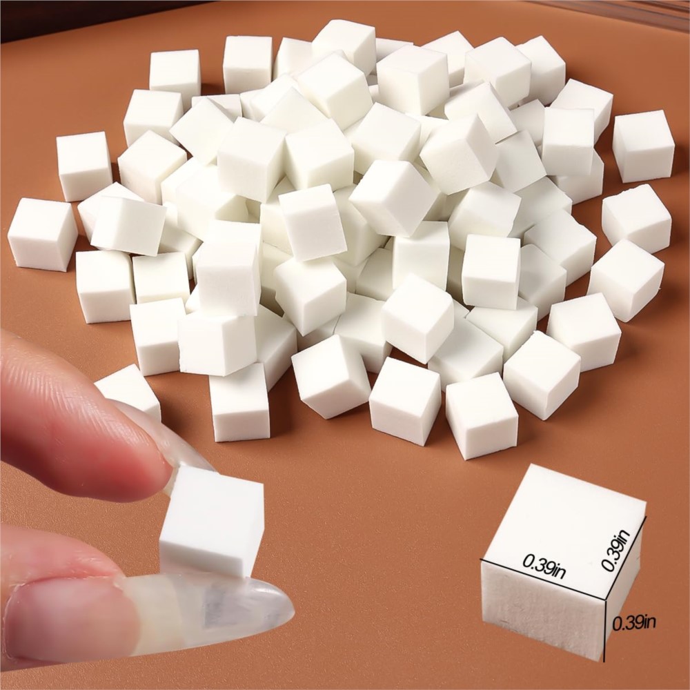 50/100Pcs White Mini Nail Spon – Nail Art Chrome Bewertung und Preis