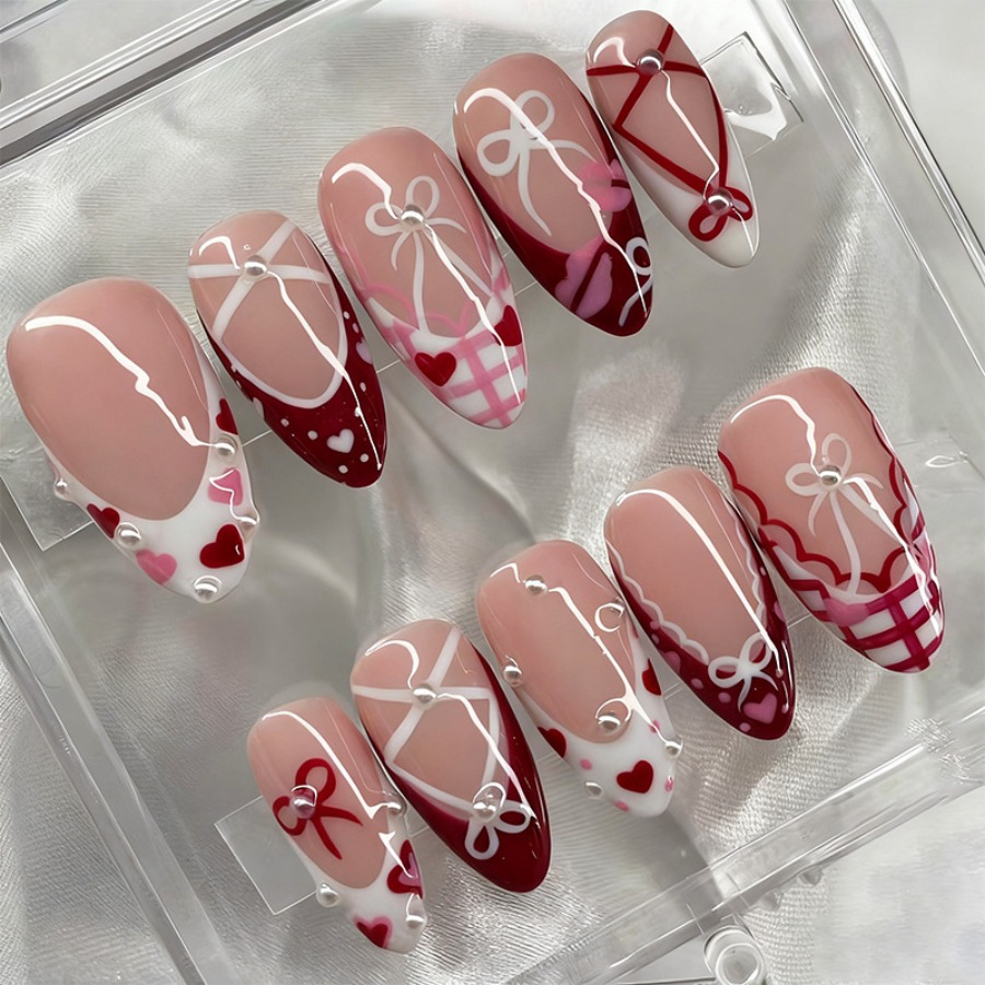 30 Valentine's Day French Almo – Nail Art Love Bewertung und Preis