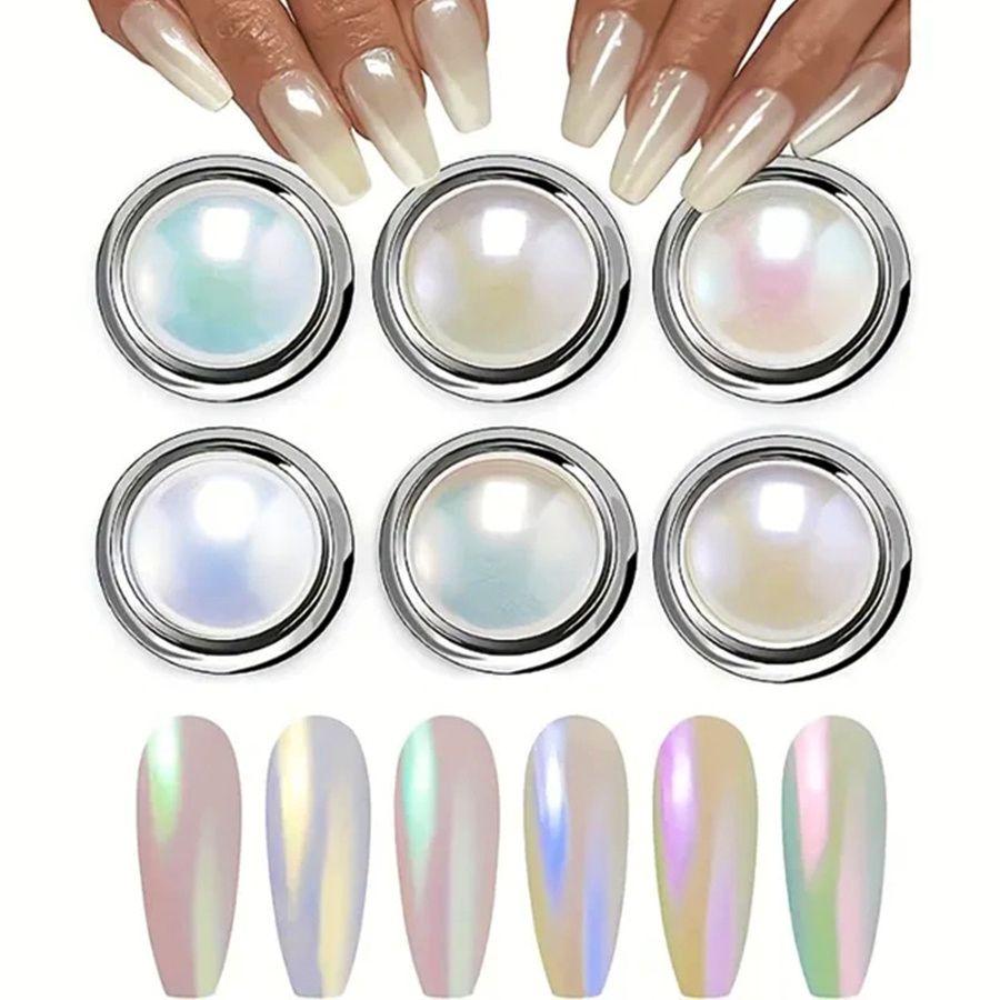 1 Set White Chrome Powder Pear – Nail Art Chrome Bewertung und Preis