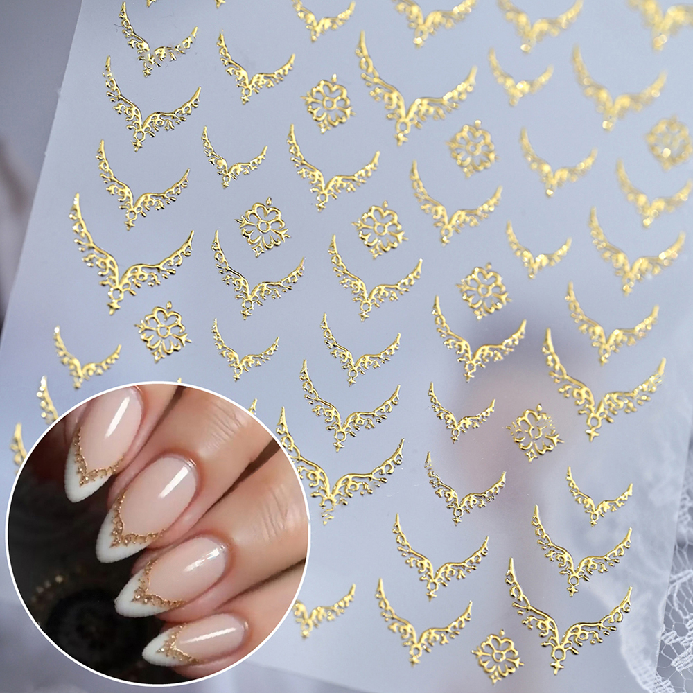 3D Gold Stamping V-Shaped Fren – Nail Art Chrome Bewertung und Preis