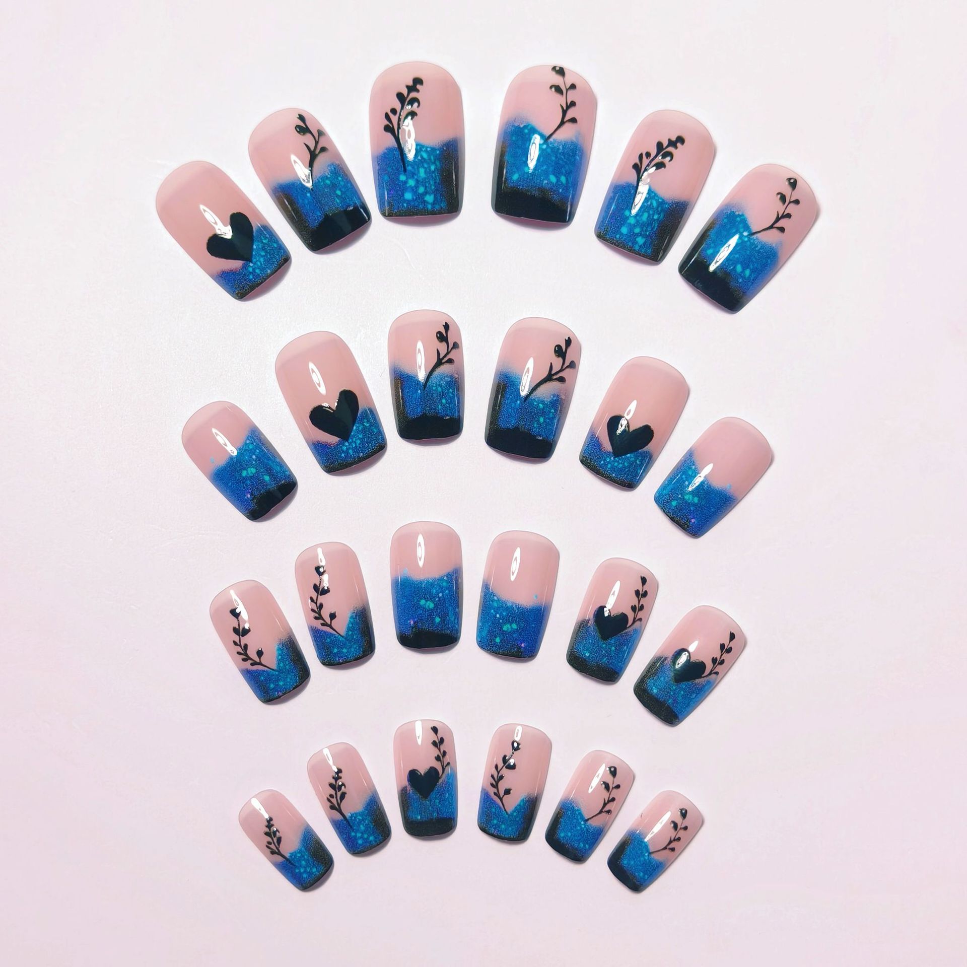 24PC European and American Fas – Nail Art Love Bewertung und Preis