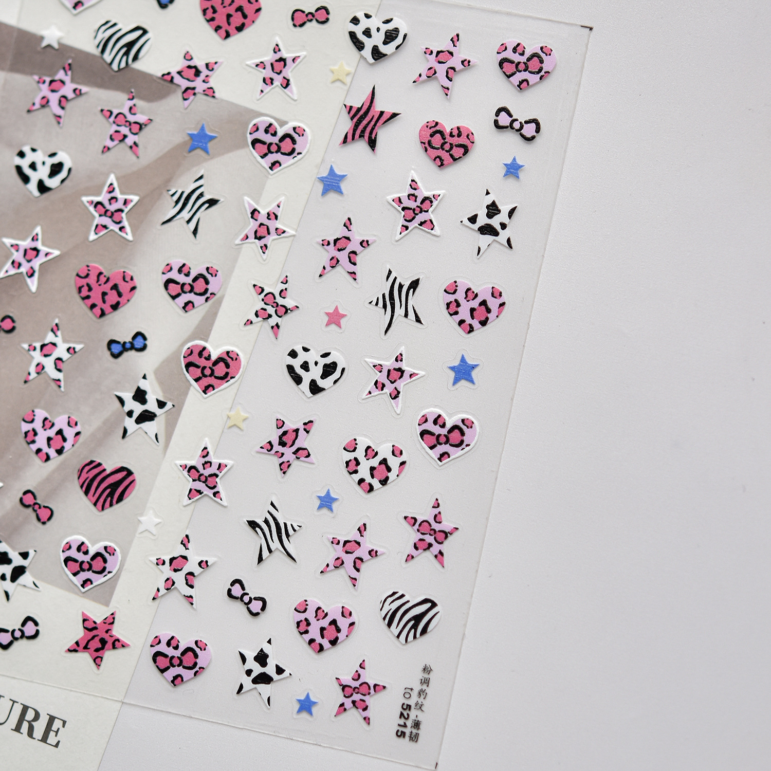Blue And Pink Star Shaped Hear – Nail Art Zebra Design Bewertung und Preis