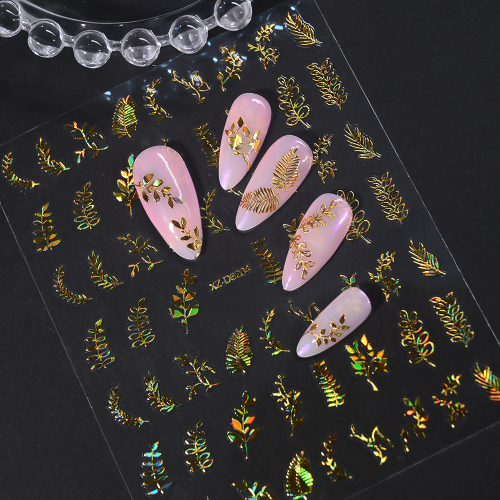 12pcs/set 3D Shiny Leaf Flower – Nail Art Leopard Bewertung und Preis