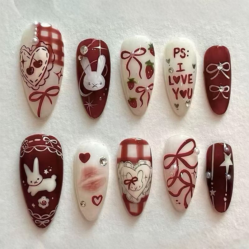 24pcs Cute Little Rabbit Straw – Nail Art Love Bewertung und Preis