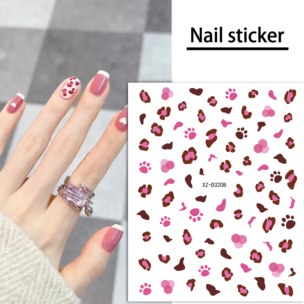 1pcs 3D Retro Leopard Print Bo – Nail Art Leopard Bewertung und Preis