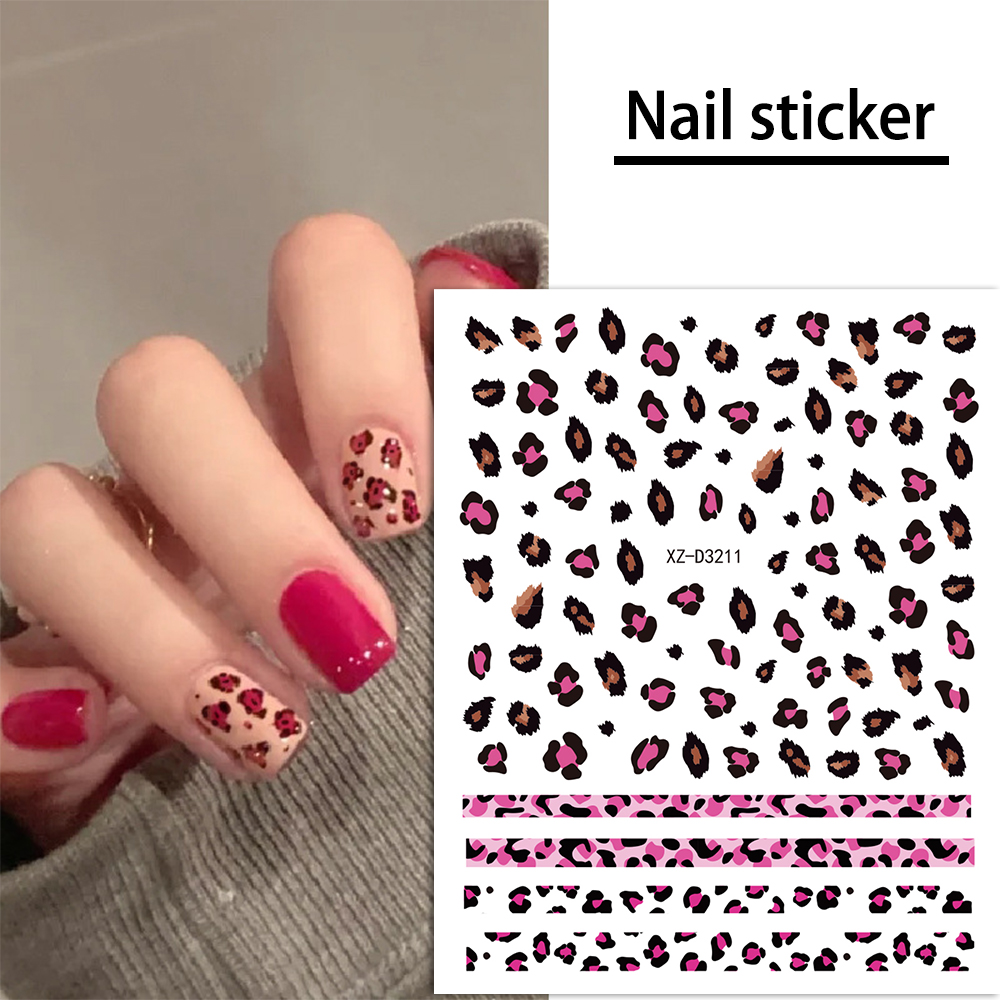 1pcs 3D Retro Leopard Print Bo – Nail Art Leopard Bewertung und Preis