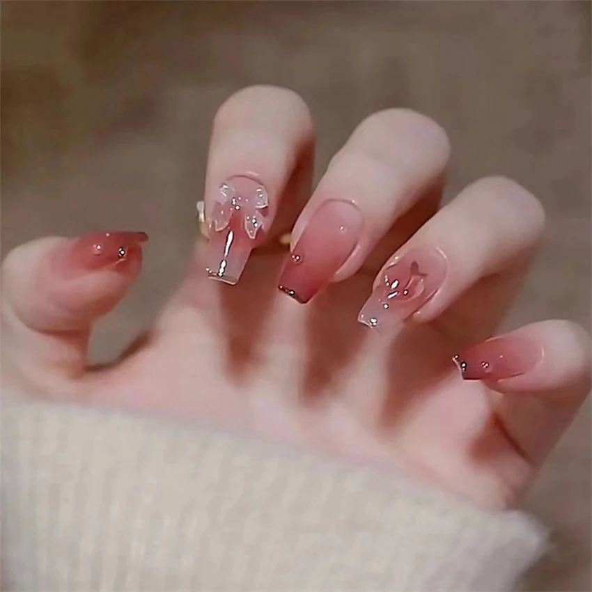 24Pcs/Set Fake Nails Art Bow P – Nail Art Love Bewertung und Preis