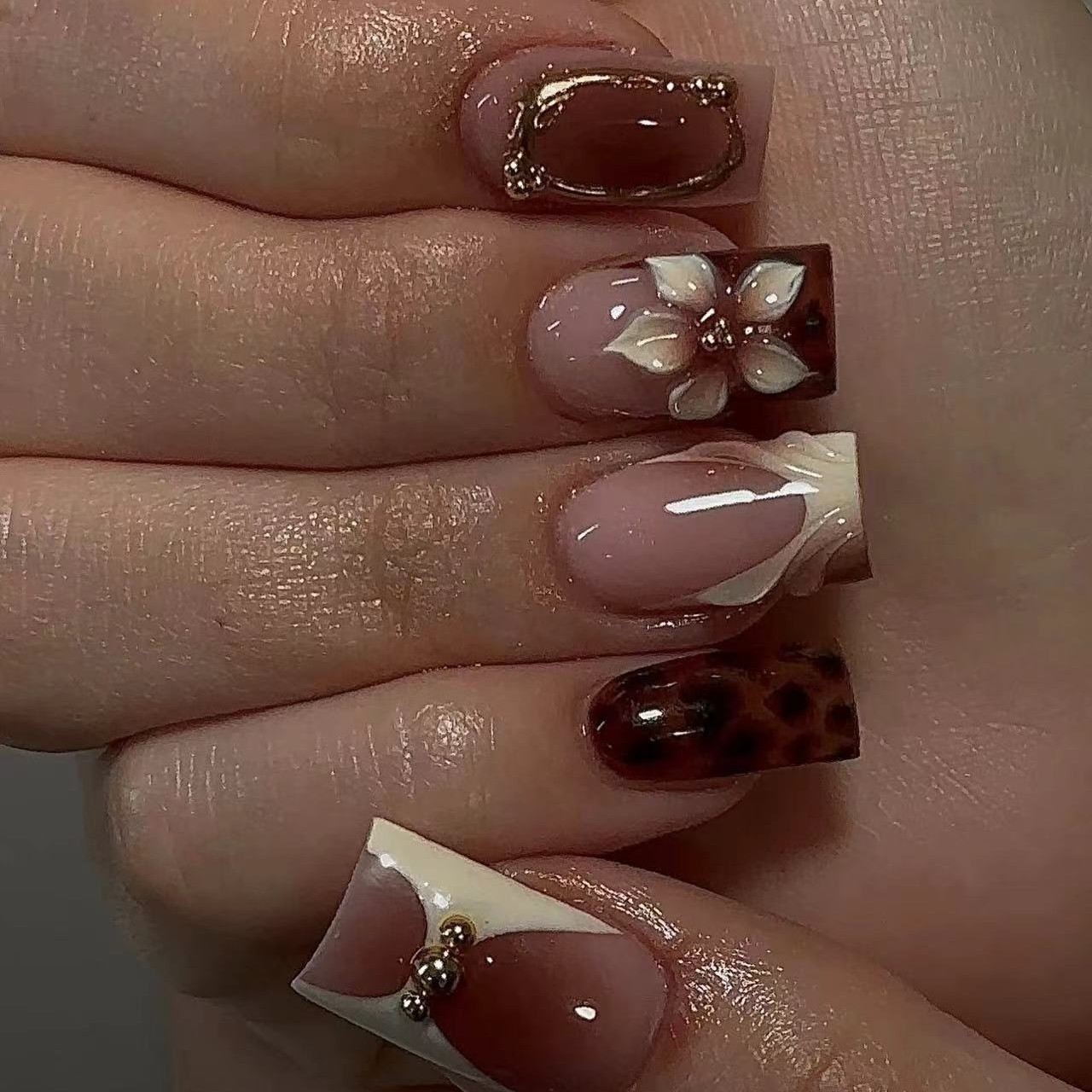 Short square fake nails for wo – Nail Art Leopard Bewertung und Preis