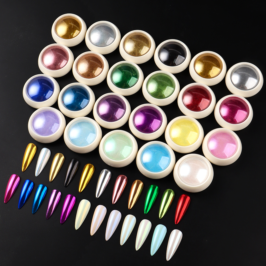 23pcs Chrome Mirror Nail Powde – Nail Art Chrome Bewertung und Preis
