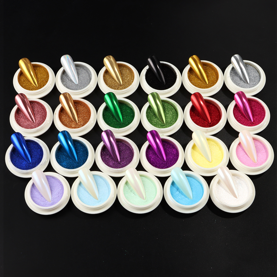 23pcs Chrome Mirror Nail Powde – Nail Art Chrome Bewertung und Preis