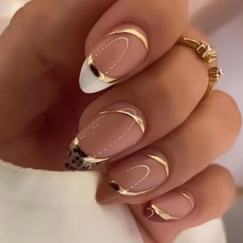 Medium fake nails for women gi – Nail Art Leopard Bewertung und Preis