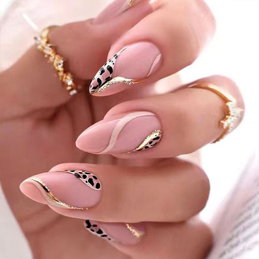 Medium fake nails for women gi – Nail Art Leopard Bewertung und Preis
