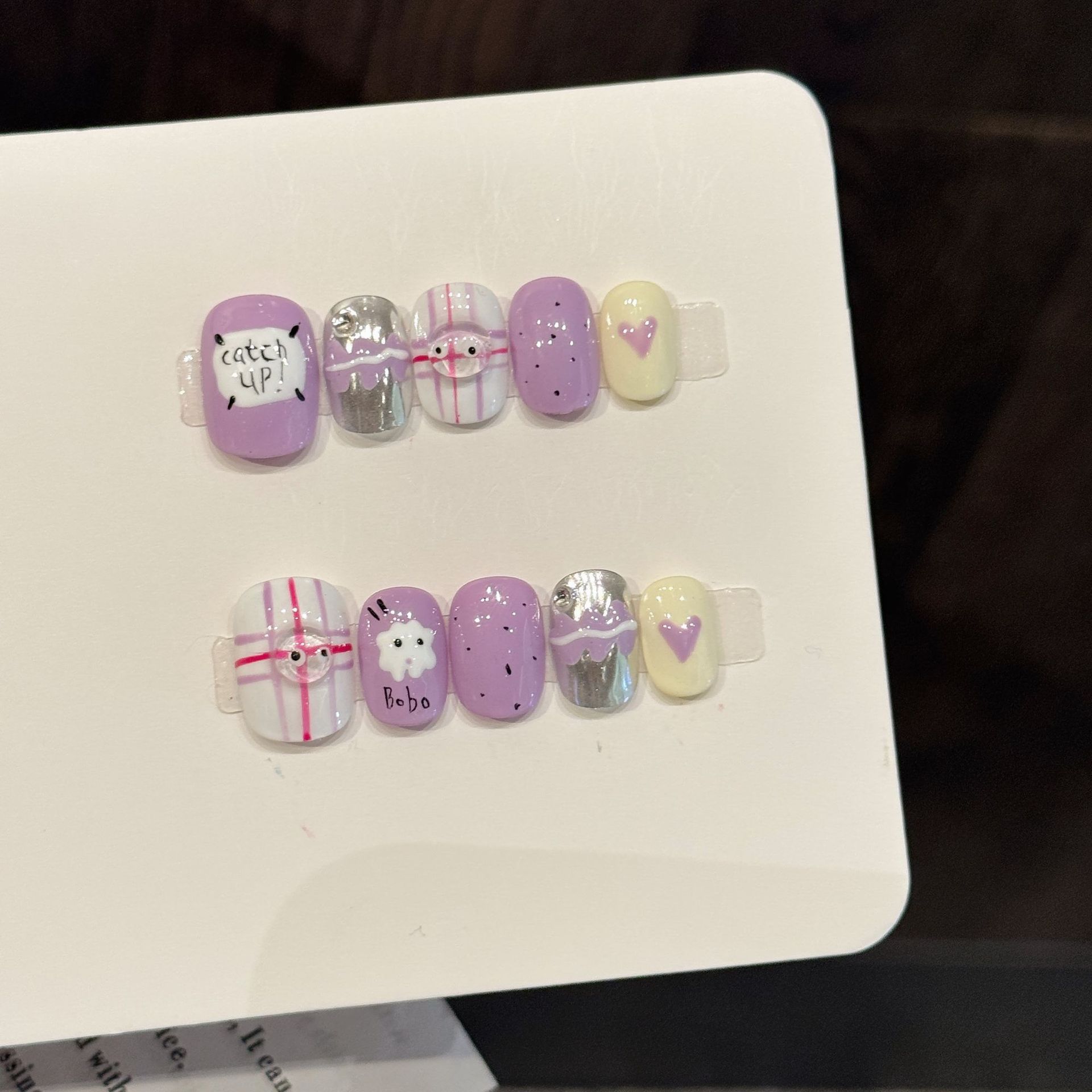 10pcs Handmade Pressed Short R – Nail Art Love Bewertung und Preis