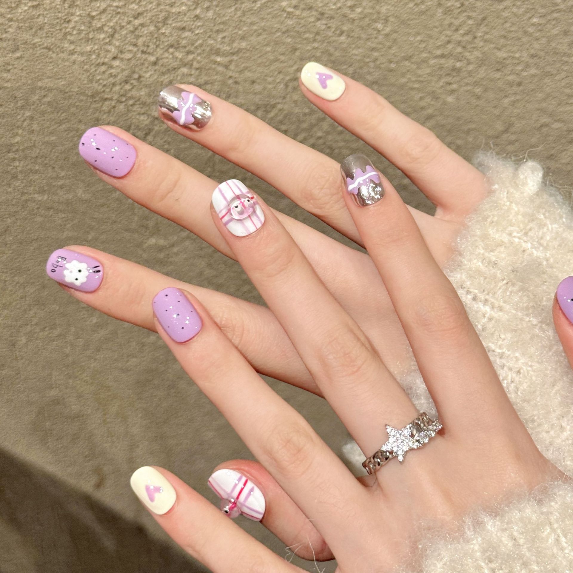 10pcs Handmade Pressed Short R – Nail Art Love Bewertung und Preis