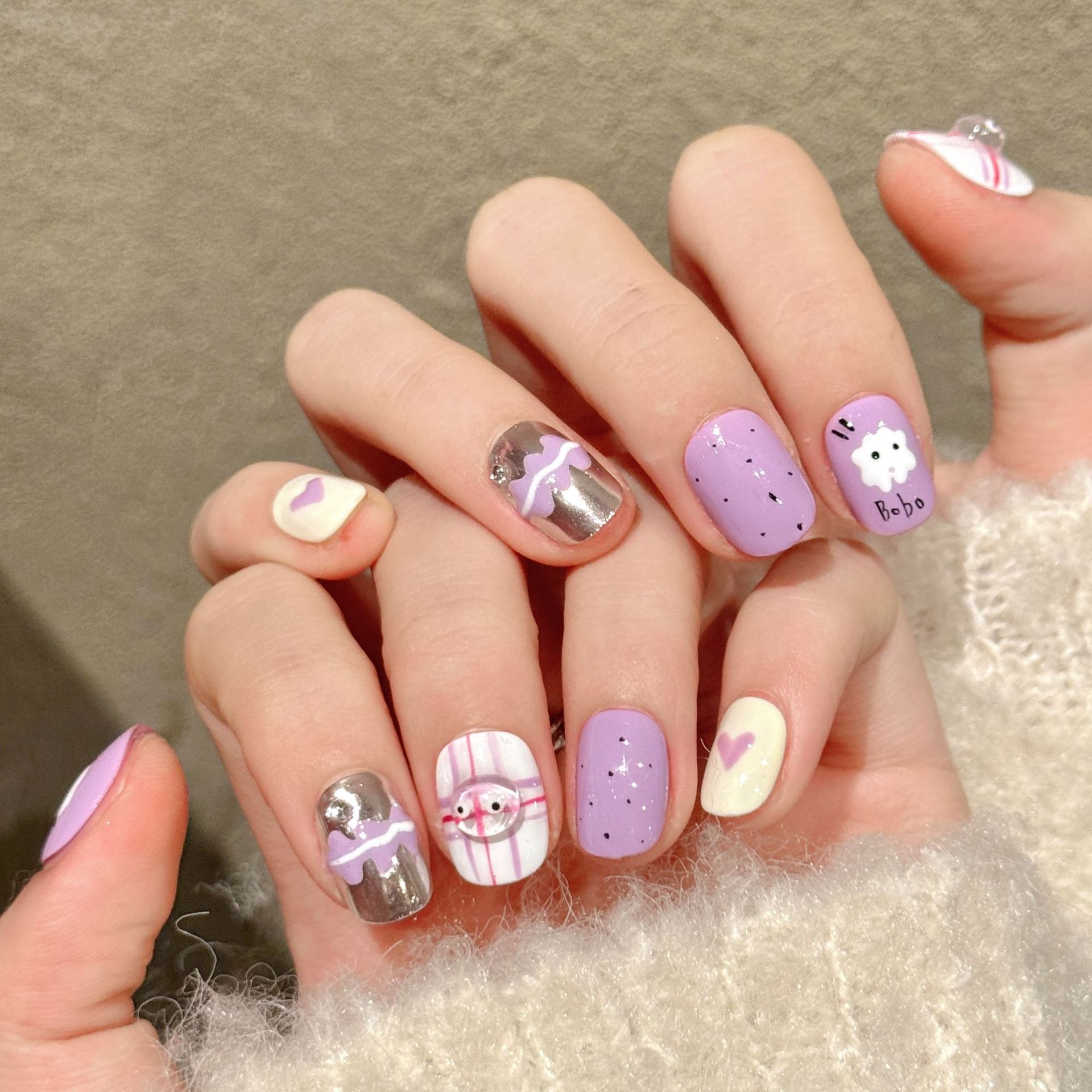 10pcs Handmade Pressed Short R – Nail Art Love Bewertung und Preis