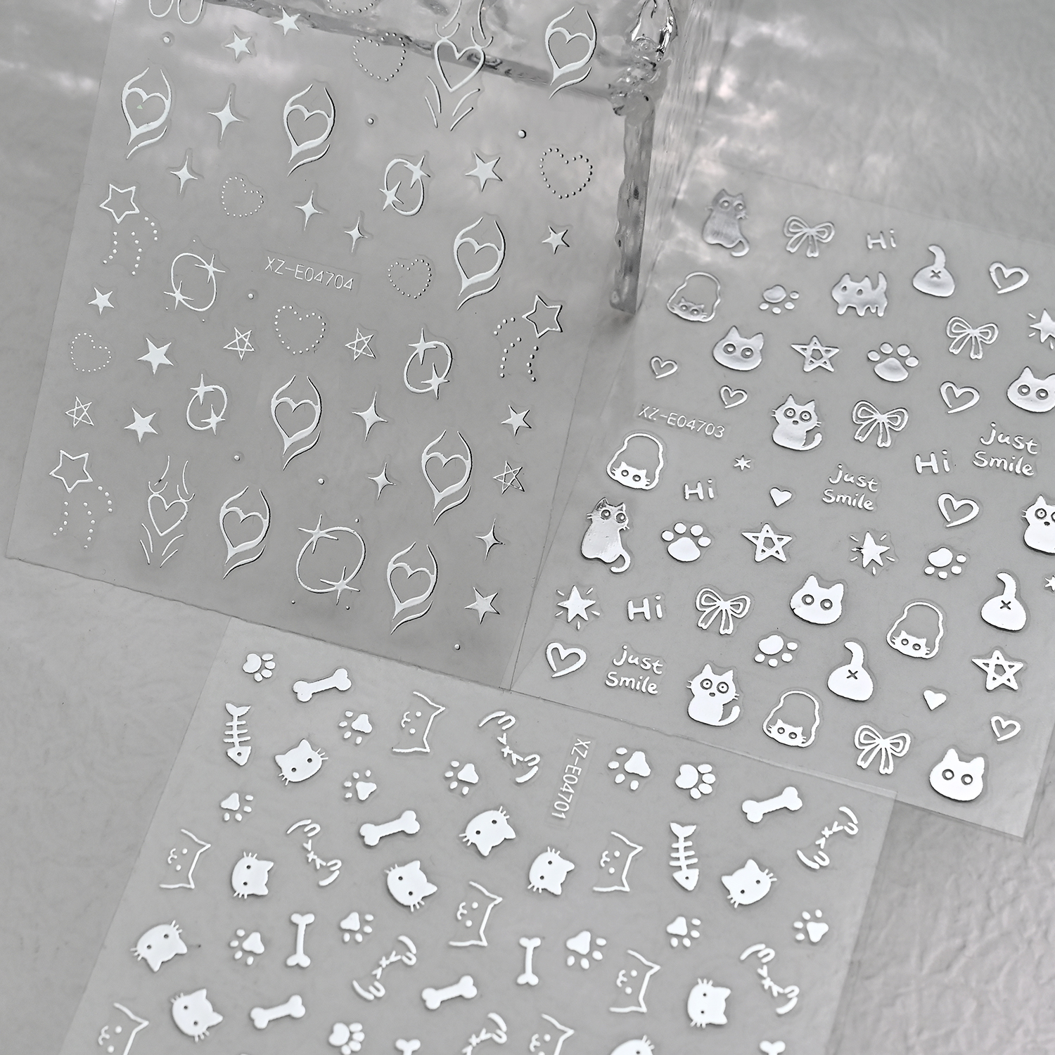 6pcs 3D Silver Metallic Animal – Nail Art Chrome Bewertung und Preis